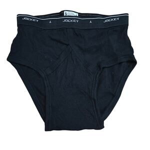 Vintage Jockey Classic Brief Black Mens 34 Cotton